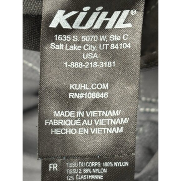 Kuhl Mutiny River Shorts Men’s 36 10” Inseam Grey Black Outdoor Technical - Picture 4 of 12